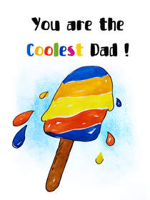 Coolest Dad Popsicle Card