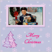Merry Christmas Pink Holiday Card