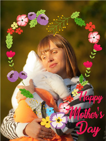 Happy Mother's Day Floral Frame