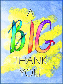 Big Thank You Watercolor Card