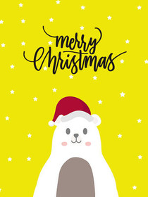 Merry Christmas Cute Bear