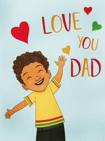 Love You Dad - Happy Child Card
