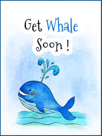 Get Whale Soon Greeting Card