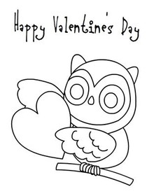 Happy Valentines Day Owl Greeting Card
