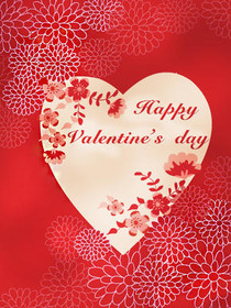 Happy Valentine's Day Heart Card