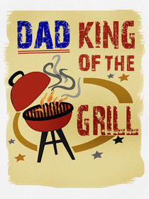 Dad King of the Grill Card