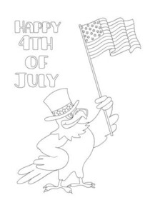 Happy 4th of July Patriotic Eagle Card