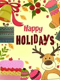 Happy Holidays Festive Greeting Card