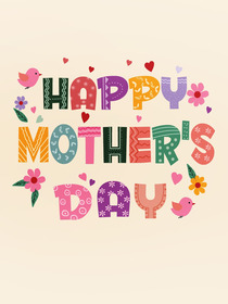 Happy Mother's Day Colorful Greeting Card