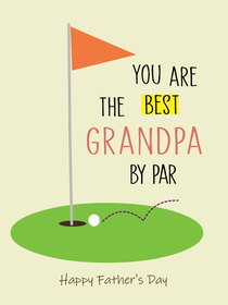 Best Grandpa By Par Golf Father's Day Card