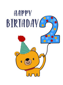 Happy Birthday 2 Bear Card