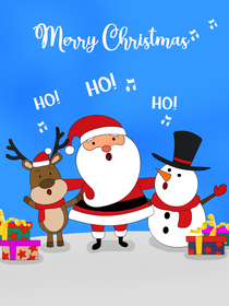 Merry Christmas Ho Ho Ho Greeting Card
