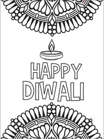 Happy Diwali Coloring Card