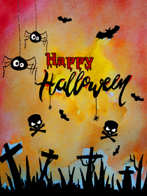 Happy Halloween Spooky Greeting Card