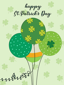 Happy St. Patrick's Day Balloon Card