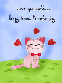 Happy Grandparents Day Cat Card