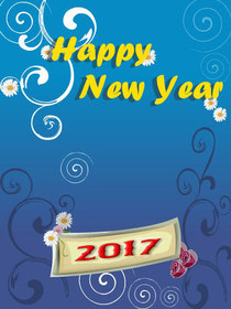 Happy New Year 2017 Greeting Card