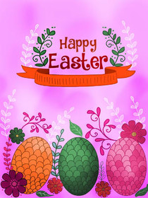 Happy Easter Egg Greeting Card