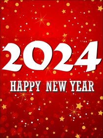 2024 Happy New Year Greeting Card