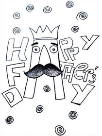 Happy Father's Day Coloring Card