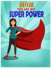 Mom Super Power Greeting Card