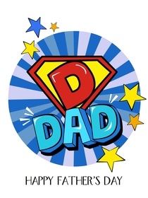Super Dad Father's Day Greeting Card
