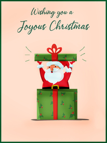 Joyous Christmas Santa Gift Card