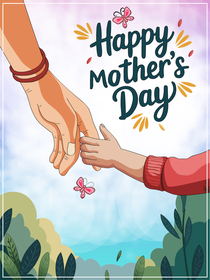 Happy Mother's Day Hand Reach Card