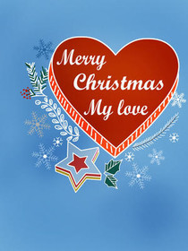 Merry Christmas My Love Heart Card
