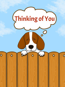Thinking of You Puppy Card