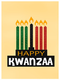 Happy Kwanzaa Candles Greeting Card