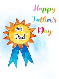 Happy Father's Day #1 Dad Badge