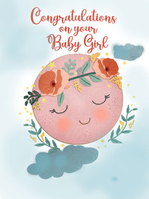 Baby Girl Congratulations Card