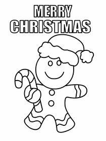 Cheerful Gingerbread Man Christmas Card